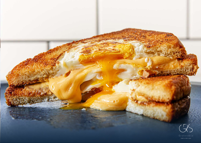 protein-rich fast food:Egg and Cheese Breakfast Sandwich