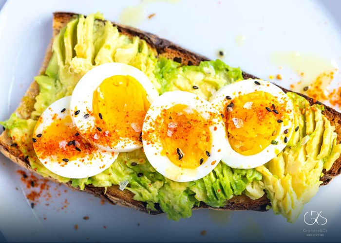 Avocado Toast With Sliced Hard-Boiled Egg