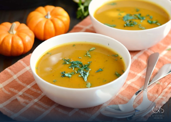 Blend pumpkin into soups