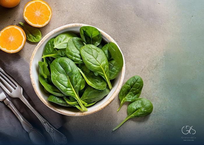 Mindful Raw Spinach Breakfast Eating